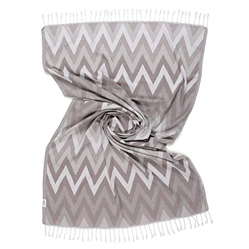 Foutafit Turkish Beach Towel Large 66 X 35 Inch Sand Free Lightweight Easy To Pack Super Absorbent Quick Dry 100% Long Fiber Cotton #TOP7