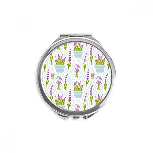 Miroir de poche lavande idée cadeau original pour anniversaire