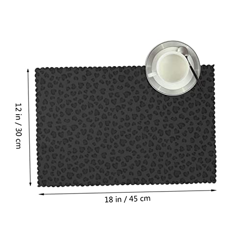 Set de table léopard noir résistant à la chaleur et l'huile - 3