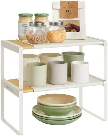 SONGMICS HOME Especiero, Juego de 2, Extensible, Organizador de C...
