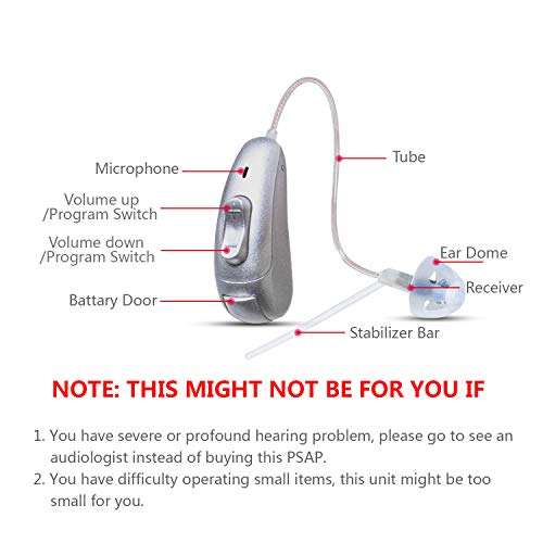 Blj Hearing Aid For Adults And Seniors, Invisible Digital Hearing Aid To Assist Hearing, Lightweight With Noise Reduction And Feedback Cancelling (Blue-Left Ear) #TOP1