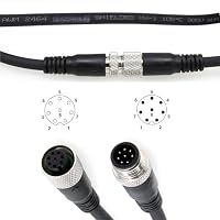 HangTon M12 A Codiertes 8-poliges Buchsen- auf 8-poliges Steckerkabel für Cognex Sensorkamera Industrieller Aktuator Profibus Automatisierung 3M – Ansicht 3