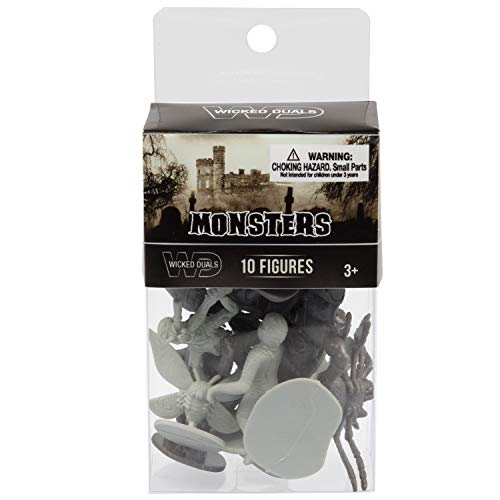 10 Pcs Monster Action Figure Bucket - Horror Toy Figures - From Dracula To Frankenstein To Giant Spiders- Perfect For Cake Toppers, Party Favors, Decorations - Great For Creative And Imaginative Play #TOP1