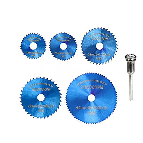 1 Set Mini Sega Blade Nano Blue Coated HSS Disco da taglio per Rotary Tools Wood Metal Metal Sega a sega circolare Blade
