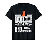 Border Collie Roba tu corazón Cama y sofá Divertido amante de los perros Camiseta