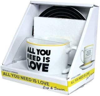 Bluw Lennon And McCartney all You Need is Love Tazza e sotto Piatto, Multicolore