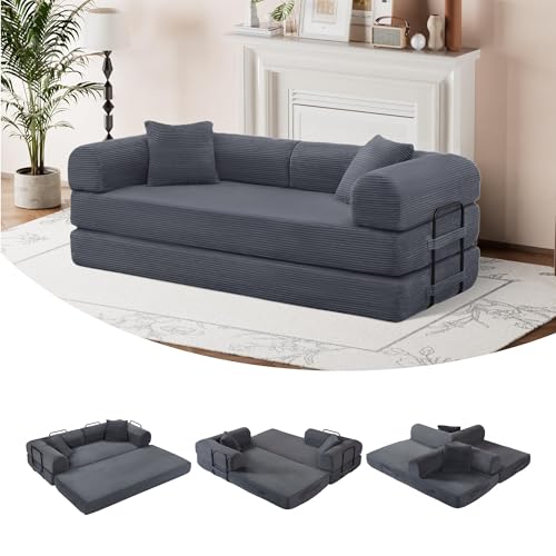 ZQRhome 79" Convertible Sofa Bed for Small Spaces, No Assembly
