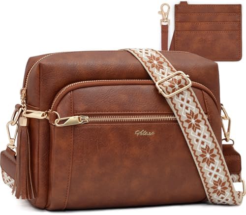 HILAEX Umhängetasche Damen Anti Diebstahl, Handtasche Damen Mittelgroß | mit 4 Fächern, mit Verstellbar Abnehmbar Breiter Gurt