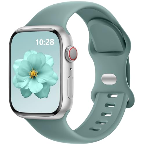 DaQin Silikon Sport Armband Kompatibel mit Apple Watch 44mm 45mm 46mm 49mm