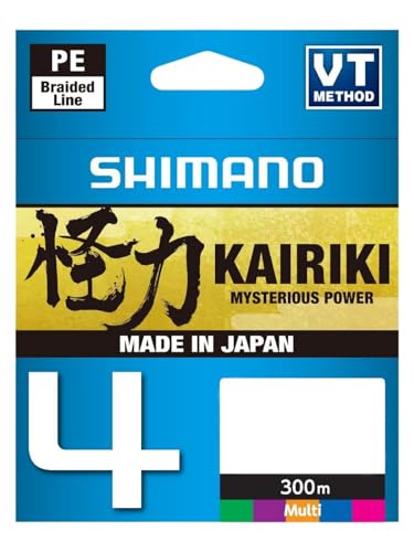 Shimano Kairiki LDM64TE1013030M Geflecht, 4 Stränge, Mehrfarbig, 300 m – Durchmesser 0,13 mm – R.7,4 kg Shimano Kairiki LDM64TE1013030M Geflecht, 4 Stränge, Mehrfarbig, 300 m – Durchmesser 0,13 mm – R.7,4 kg