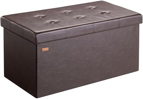 CASARIA® Banco Almacenaje Plegable Puff Reposapiés Otomana Almace...