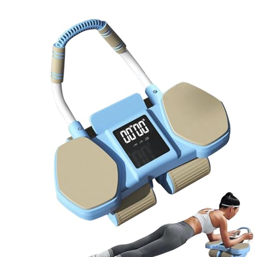 Rueda abdominal, rodillo de equipo de entrenamiento para el vientre, rueda abdominal de rebote automático con soporte de codo, rodillo de ejercicio con temporizador para entrenamiento
