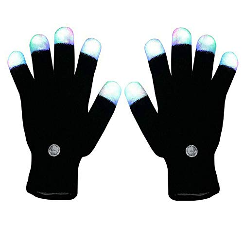 BAJOTAL LED Gloves Finger Light Up Glow Rave Glove Flashing