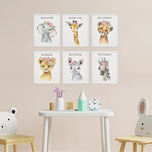 Lovedmore Baby Safari Nursery Wall Decor | Animal Wall Art Prints Set Of 6 Posters | Jungle Nursery Room Decor For Baby Kids (Unframed 8X10 Inch) #TOP2