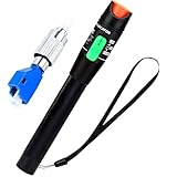 Visual Fault Locator Fiber Optic 30mW 30KM, VFL Tester Kit Include Single Mode 9/125um FC Male to LC Female Adapter, Red Light Pen for Fiber Network Cable Test, Fiber Optic Tester lc,AKLTM