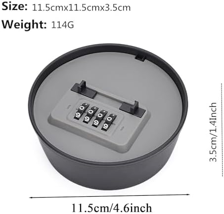 Eventerde Kilitli Anahtar Kutusu - Duvara Monte Edilebilir Güvenlik Depolama - Anahtarlı Gizli Kasa Kutusu - Gardırop, Çekmece, Dolap, Garaj, Kulübe, Ev Ofis, Yurt, Seyahat İçin - Görsel 4