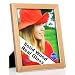 RPJC 8x10 inch Picture Frame Made of Solid Wood High Definition Glass for Table Top Display and Wall mounting Photo Frame Natural