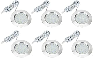 CICMOD 6PCS Interior Spot Light 12V 3W Recessed Ceiling Downlight for Camper Van Caravan Motorhome Boat Cool White
