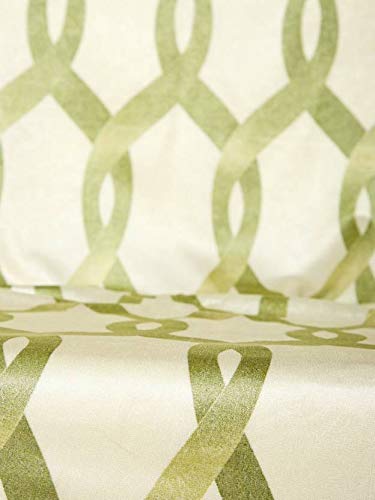 Image of Cortina Durable & Stylish Premium Striped 100% Polyester Curtains - Metal Grommets - Easy Fitting Over Window - Bedroom Living Room Kids Room Hall Kitchen - 7 Feet Set of 1 - Green 4