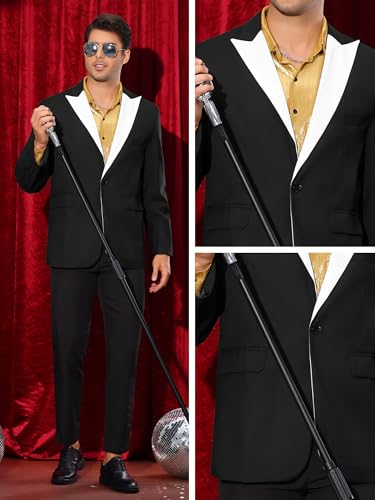 Lars Amadeus Tuxedo Jackets for Men's Peak Lapel Blazers Classic Single Breasted Sports Coats Suit Jackets4