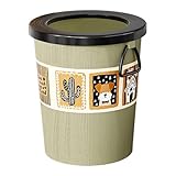 Dickly Papelera sin Tapa, Sencilla, Decorativa, Elegante, para el hogar, Dormitorio, baño, Interior, Verde