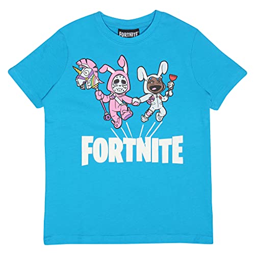 Fortnite Camisetas de Moda, Azul Azure, 13-14 Años para Niños