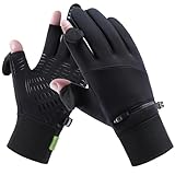 Yunkevivo Winter Gloves for Men Women Waterproof Gloves,Touchscreen Glove Thermal Snow Gloves for Running Cycling Driving