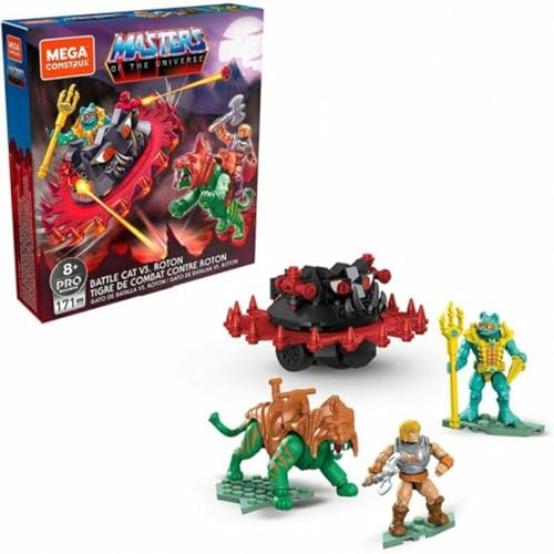 Mega Construx Masters of The Universe Battle Cat vs Roton, Figuras y Bloques de construcción (Mattel GPH23)