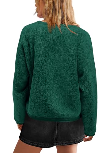 Image of Yanekop Womens Sherpa Jacket Button Down Fleece Winter Coat Fuzzy Jackets Chunky Cardigan Sweaters Open Knit Sweater