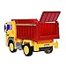 Dump Truck Toy Friction Powered Construction Trucks Toys for Boys and Girls with Light and Sound, 4 Wheels, 1:20 Advanced Simulation Model-Engineering Series, Red and Yellow