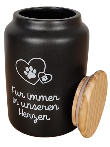 HOUSLY® Urne Hund | 800ml - Für kleine und mittelgroße Hunde | Tierurnen für Hunde | Andenken an verstorbenen Hund | Tierurnen für Katze | Urne Katze (Für Immer in unseren Herzen.)