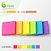 Winner Aura 3x3 Inch Bright Colors Self-Stick Sticky Notes, 6 Pack, 100 Sheets per Pad, Total 600 Sheets