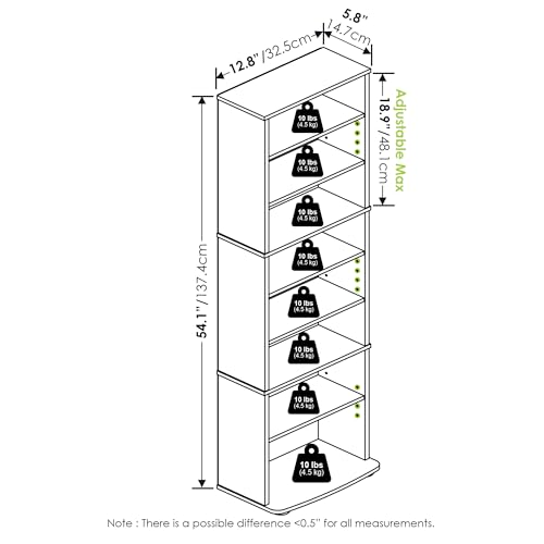 Furinnojayaspacesavingmultimediastoragetowerwhite Urban Country Home Decor Furinno jaya space saving multimedia storage tower white urban country home decor