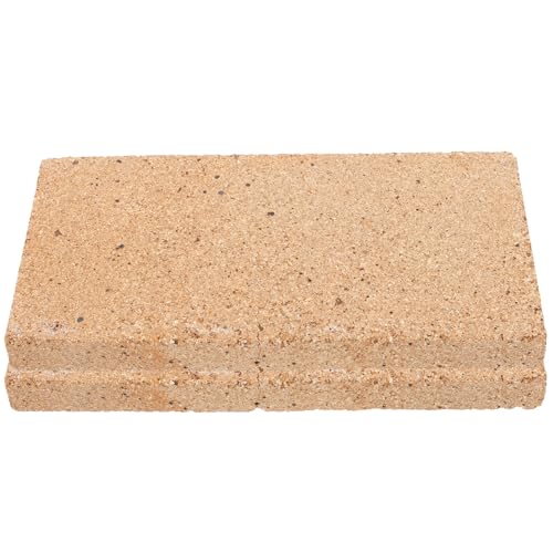 Amosfun 2 Ladrillos Refractarios de Arcilla 230X114X20Mm para Estufas de Leña y Chimeneas Bloque Ignífugo Resistente Alta Temperatura Aislante Térmico para Parrillas y Soldadura de