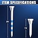 CHAHMPKEY Premium 3-Prong Plastic Golf Tees 3-1/4