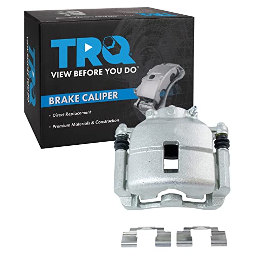 Image of TRQ Front Left Brake Caliper w /Bracket Drivers Side