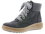 Rieker Z6631 Damen Stiefeletten,Schnürstiefelette,DA-KurzstiefelStiefel,Chukka Boot,Halbstiefel,Schnür-Bootie,gefüttert,Winterstiefel,Damenschuhe,Frauen,schwarz/schwarz / 00(Schwarz)