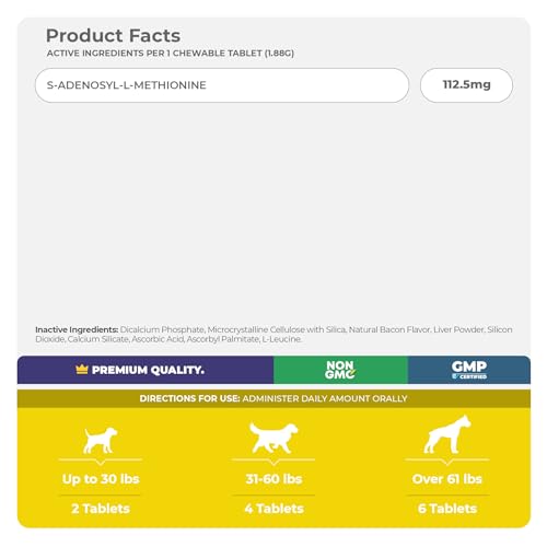 Same and Silymarin for Dogs - Milk Thistle and S-Adenosyl-L-Methionine Bundle - Promotes Liver Support & Cognitive Health - Fish Oil and Complex B Vitamins