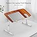 Utaxo Laptop Desk Lap Tray for Bed Laptop Table for Working Study Eating, Foldable Adjustable and Portable in Home Office College University Dormnity (Brown)
