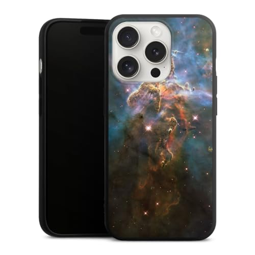 Coque en silicone iPhone 15 Pro DeinDesign protection souple motif galaxie