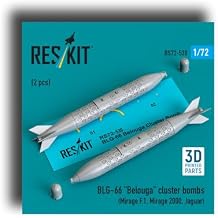 RS72-0530 1/72 BLG-66 Belouga Cluster b-om-bs 2 pcs Dummy 3D Printed kit Reskit