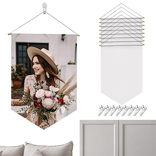 Yusheng jardín en Blanco - Juego sublimación para Bricolaje,Banderas poliéster en sublimación sólida Blanca para Lienzo en jardín y Patio