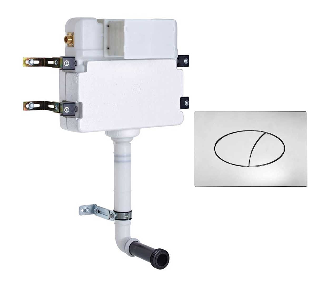 Roper Rhodes Chrome In Wall Concealed Dual Flush Wc Toilet Cistern Side +Ellipse