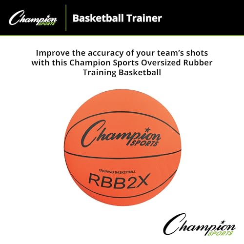 image for Champion Sports Rubber Basketball Trainer, Heavy Duty - Pro Style Bask
