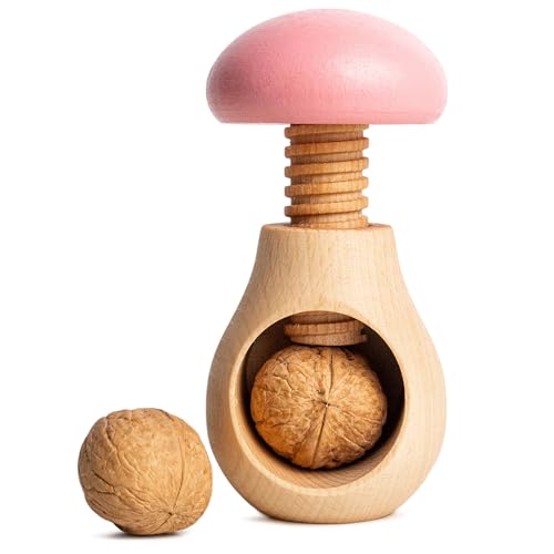 Creative Home Nussknacker Holz | Pilzförmig | 10 x 6 cm | Rosa |...