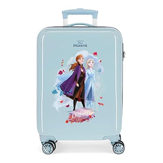 Disney Frozen Nature is magical Maleta de cabina Azul 37x55x20 cms Rígida ABS Cierre combinación 32L 2,5Kgs 4 ruedas dobles Equipaje de Mano