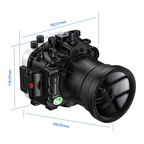 Ficha técnica Sea frogs Carcasa para cámara subacuática Compatible con Sony A7SIII 90mm IPX8 40 m 130 ft Profundidad máxima de inmersión Carcasa Impermeable para Buceo Surf Remo esquí - Fernando Cortés