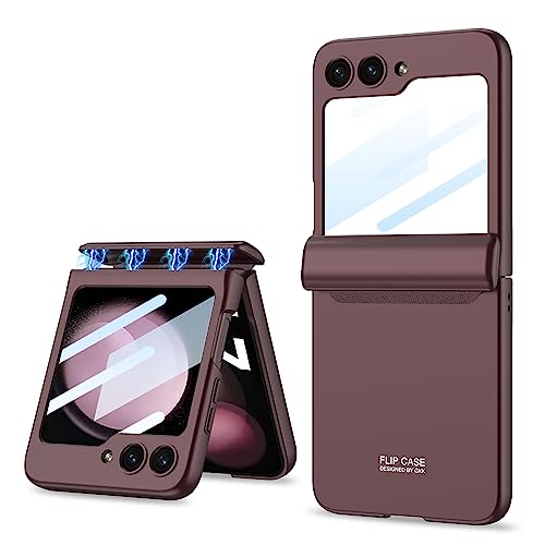 KOOKYY Capa para Samsung Galaxy Z Flip 5, capa Z Flip 5 com proteção de dobradiça, capa dobrável mag