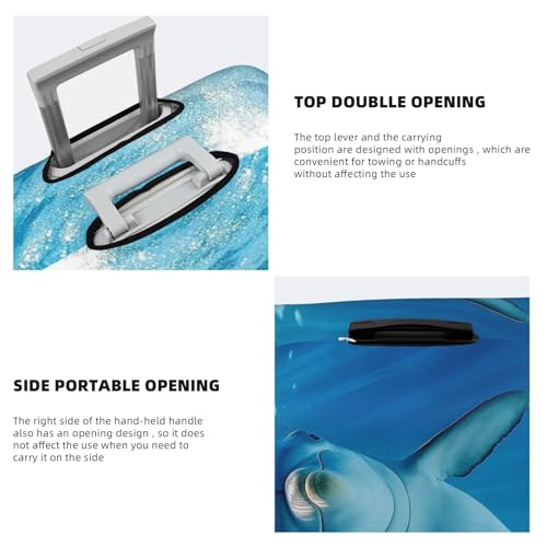 Luggage Cover Elastic Suitcase Cover Protector winter the dolphin Luggage Covers Travel Suitcase Covers Carry On Luggage Sleeve Suitcase Baggage Cover for Adult Travel4