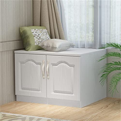 Bay Window Low Cabinet Storage Tatami Bay Window Cabinet Storage Balcony Low Cabinet Bedroom Window Sill Kang Cabinet (Color : White, Size : 80x30x40cm)